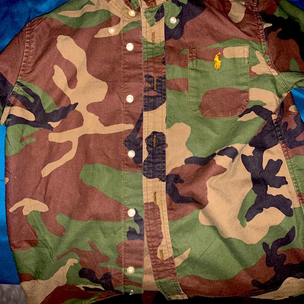 Polo camo long sleeve kid boy